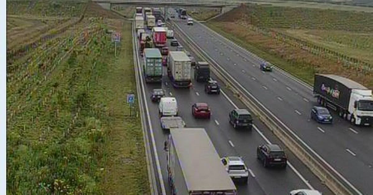 A14 Traffic Returns To Normal After Broken Down Lorry Left Lanes Closed