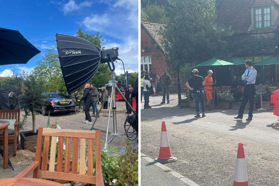 Emma Thompson Pictured On Three Bags Full Set In Hambleden