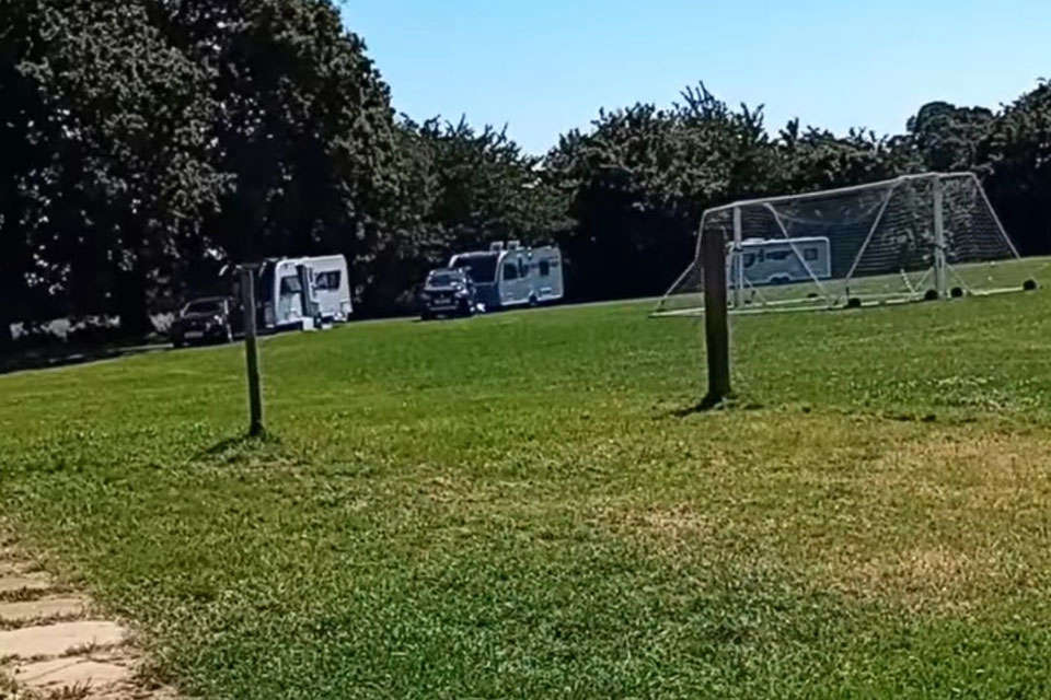 Unauthorised Encampment On Wing Recreation Ground